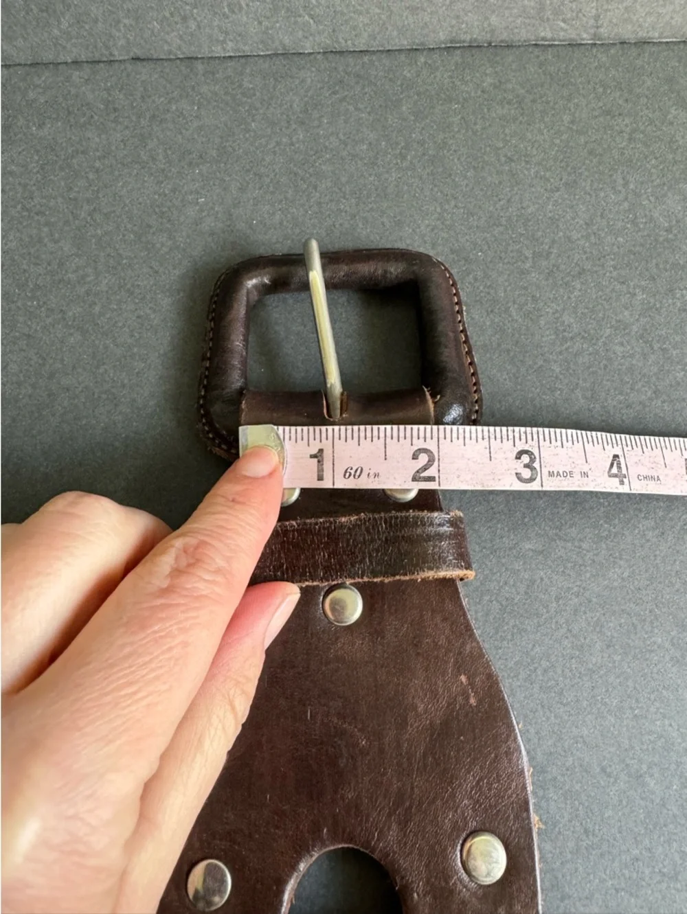 Vintage Woven Leather Belt Waist Statement Wide Brown Womens Small / Medium